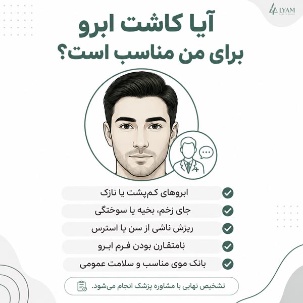 کاندید مناسب کاشت ابرو آقایان